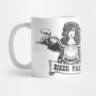 Biker Party Hand drawn Illustration Mug